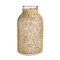 Boho Glass Flower Vase with Rattan Cover, Farmhouse Flower Bud Vase, Round Decorative Flower Vase Floral Container Flower Bottle for Floral Arrangements Housewarming Party Home Decor (L)